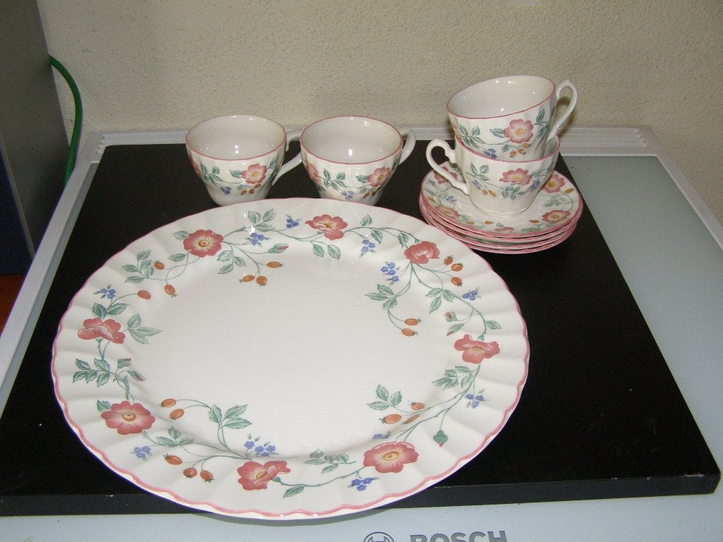 Briar rose servies, Ophalen of Verzenden, Zo goed als nieuw, Overige stijlen, Kop(pen) en/of Schotel(s)