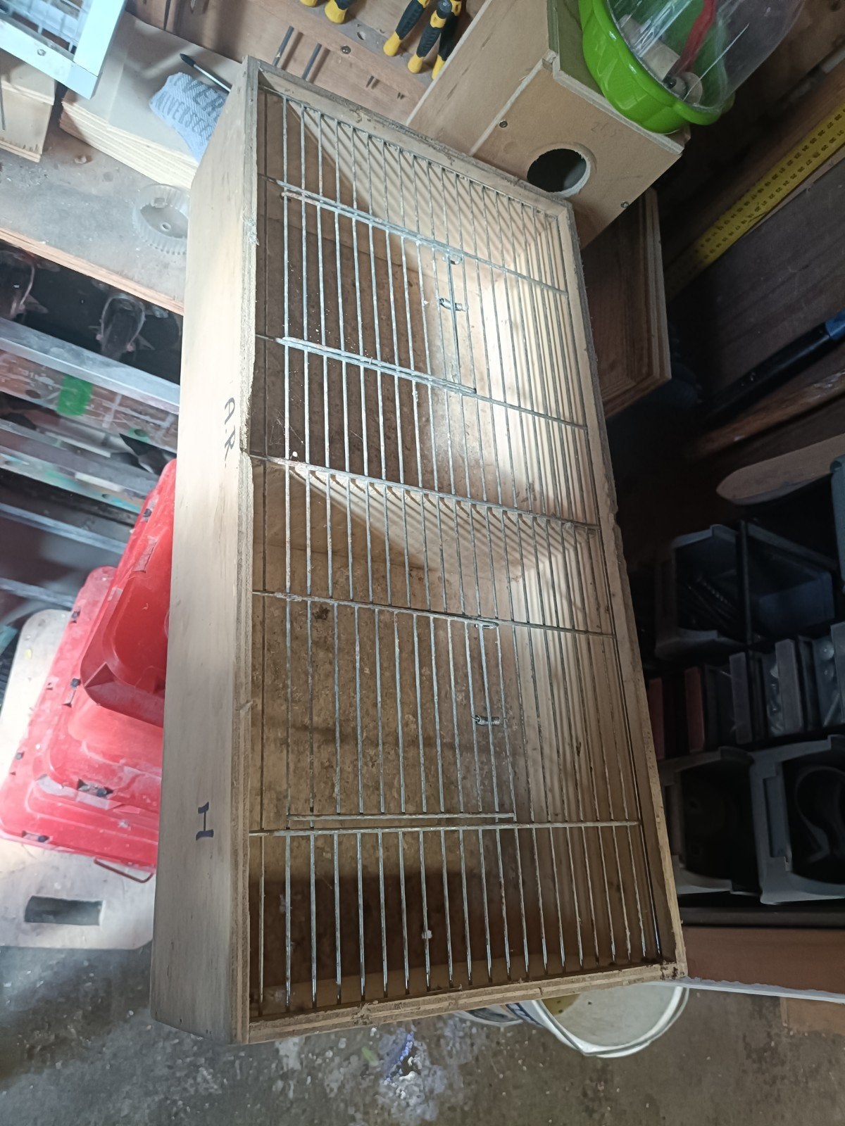 vervoerskooi vogels, Ophalen, Gebruikt, Hout, Vogelkooi