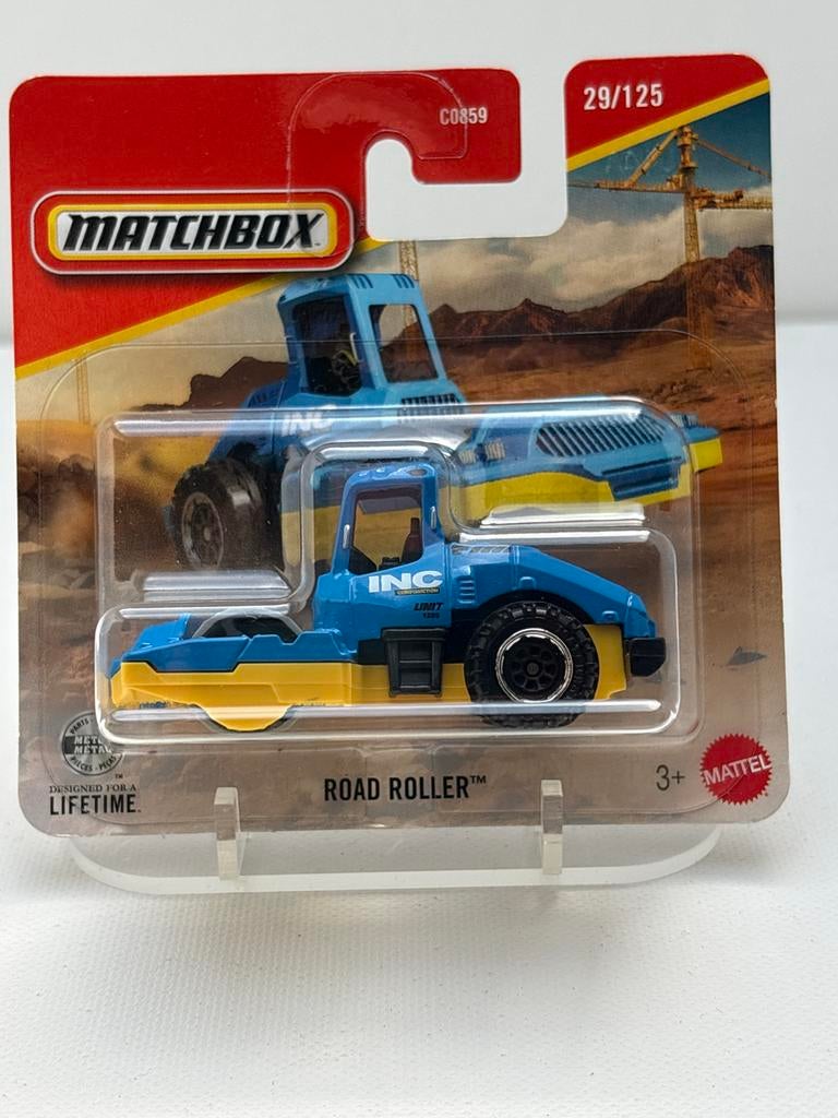 Matchbox Road Roller - Nieuw in verpakking, Auto, Nieuw, Ophalen of Verzenden, Mattel