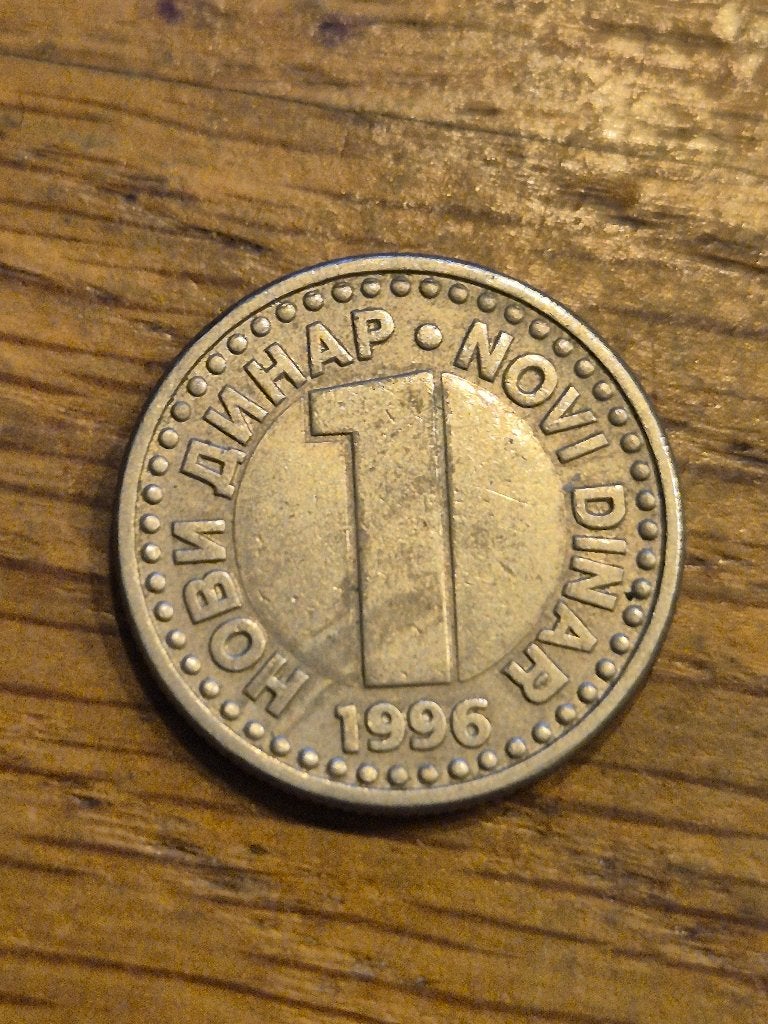 Joegoslavië - 1 Dinar 1996, Verzenden, Joegoslavië, Losse munt