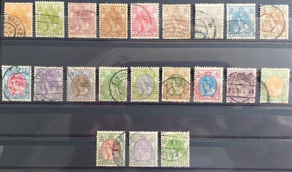 POSTZEGELS NEDERLAND 1899-1921 GESTEMPELD, Verzenden, T/m 1940, Gestempeld