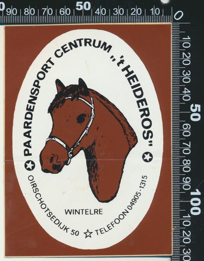 Sticker: Paardensport Centrum Het Heideros - Wintelre, Ophalen of Verzenden, Zo goed als nieuw, Dier en Natuur