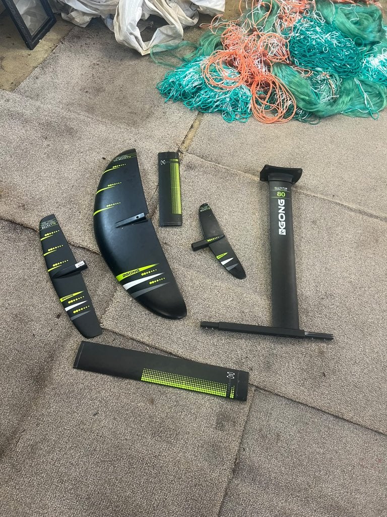 GONG foilset – kitefoil / wingfoil – meerdere masten en wing, Ophalen, Gebruikt, Wingsurf-wing