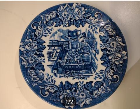 Vintage bordje, Engels Ironstone, uit de Dickens Serie., Ophalen of Verzenden