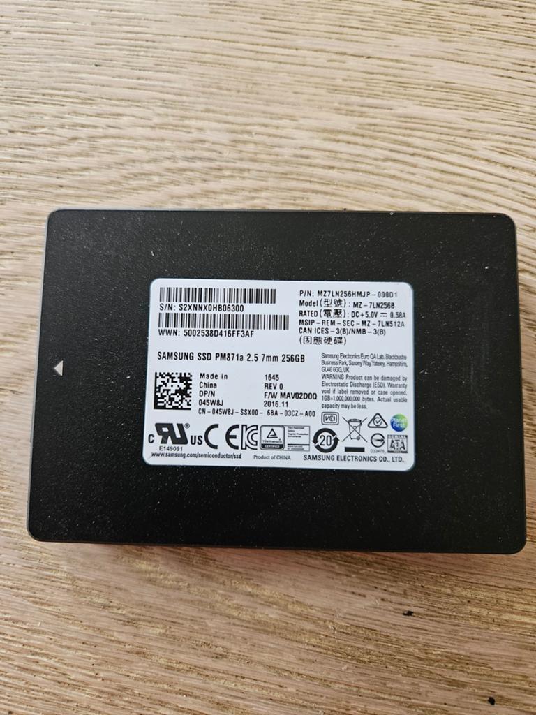 Samsung PM871 2.5-inch SATA SSD met een capaciteit van 256GB, Ophalen of Verzenden, Laptop