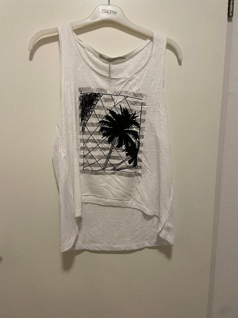 Topje Passport maat 40 wit Palm print, Kleding | Dames, Maat 38/40 (M), Passport, Wit, Ophalen of Verzenden