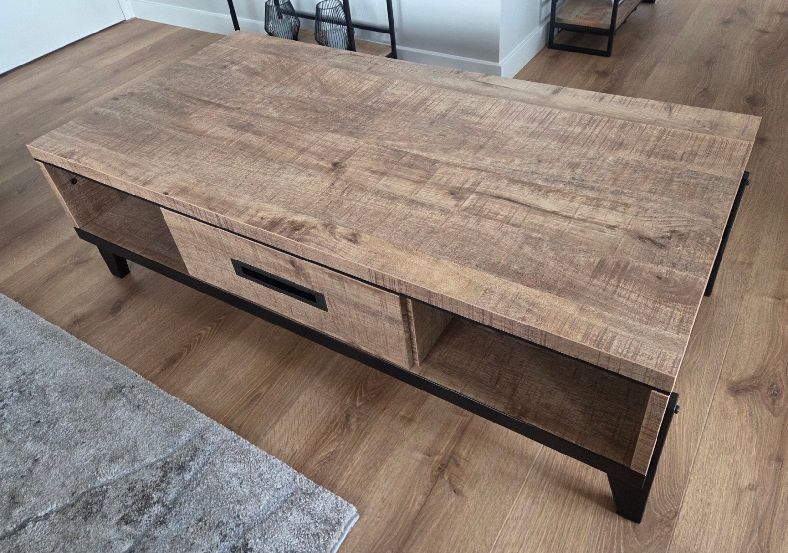 Salontafel melamine mangohout, Ophalen, Overige materialen, Zo goed als nieuw, 75 cm of meer