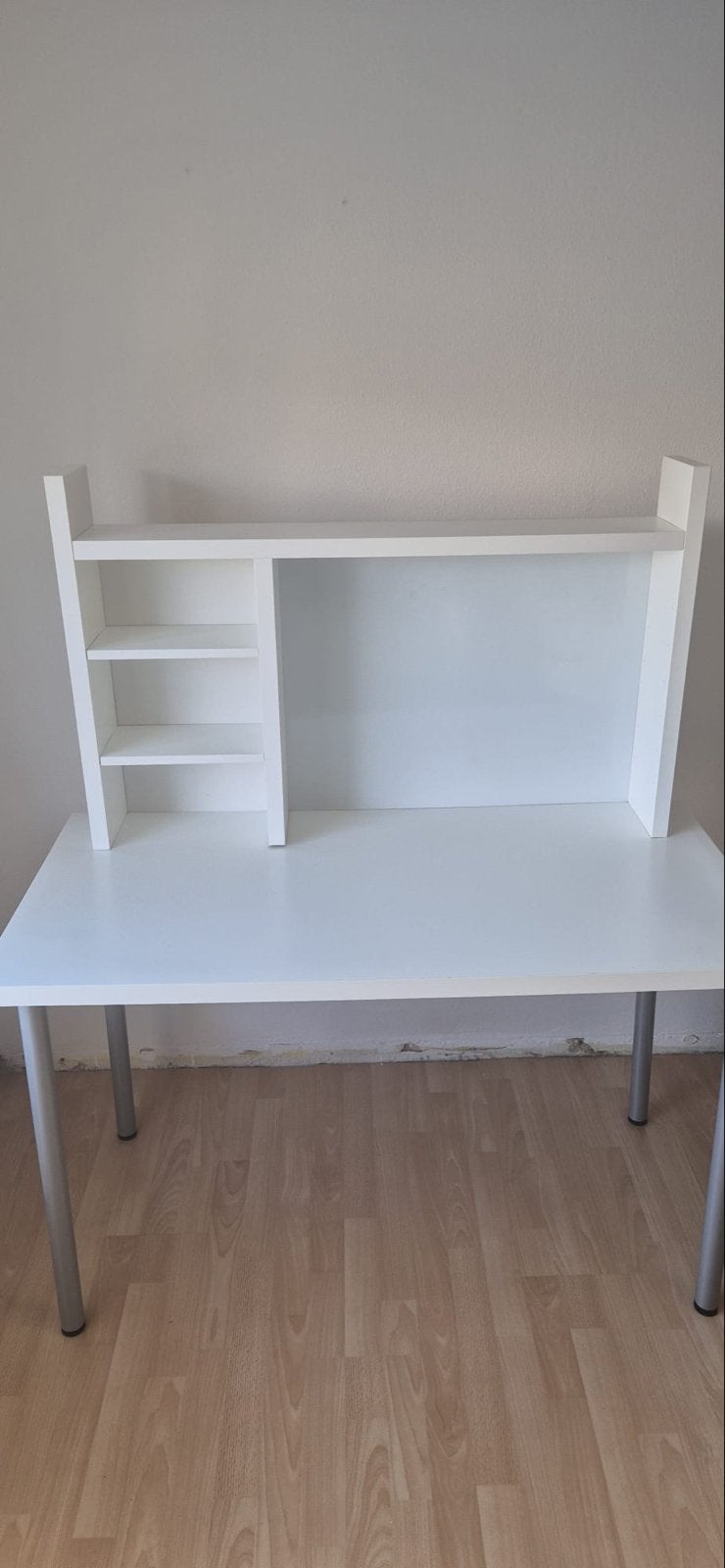 IKEA Bureau met Opzetstuk - LINNMON/ADILS/MICKE, Ophalen, Opbergruimte, Gebruikt, Spaanplaat of MDF