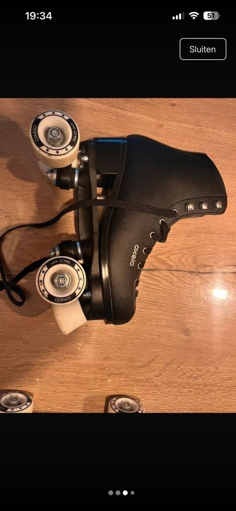 Oxelo RS Quad 100 Black rolschaatsen - Maat 38, Ophalen, Zo goed als nieuw