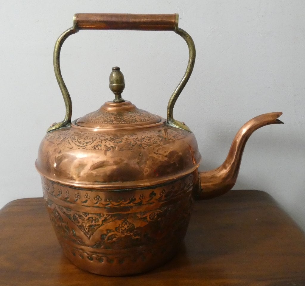Antieke Marokkaanse koperen waterketel [1517], Ophalen of Verzenden