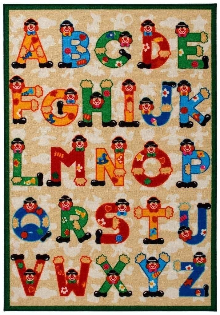 Sevi speelkleed ABC tapijt met clowntjes 100x140 cm *NIEUW*, Ophalen of Verzenden, Nieuw, Speelkleed
