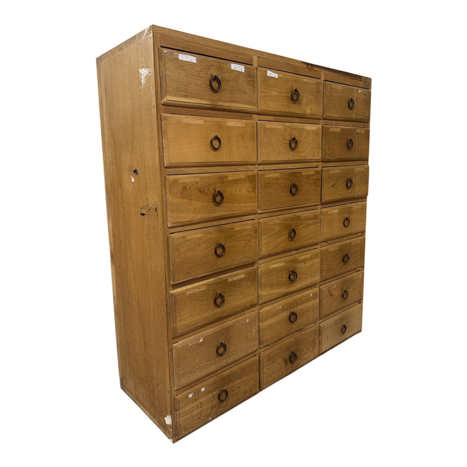 Eiken houten ladekast, Ophalen, Gebruikt, 100 tot 150 cm, 5 laden of meer