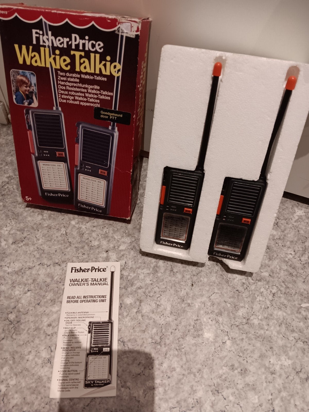Fisher-price walkie talkie 1983 mooie staat vintage retro, Ophalen of Verzenden