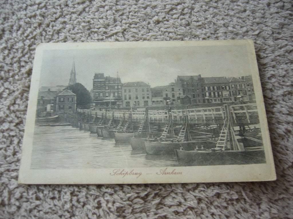 ARNHEM  =  SCHIPBRUG  BRIEFKAART  1918, Ophalen of Verzenden, Voor 1920, Gelopen, Gelderland