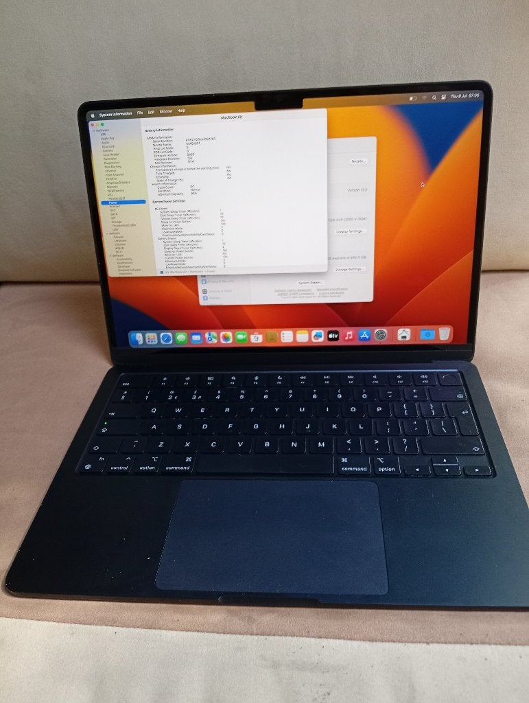 13-inch MacBook Air with M2 chip - Midnight 256GB, Computers en Software, Apple Macbooks, Ophalen, 256 GB, Qwerty, 8 GB