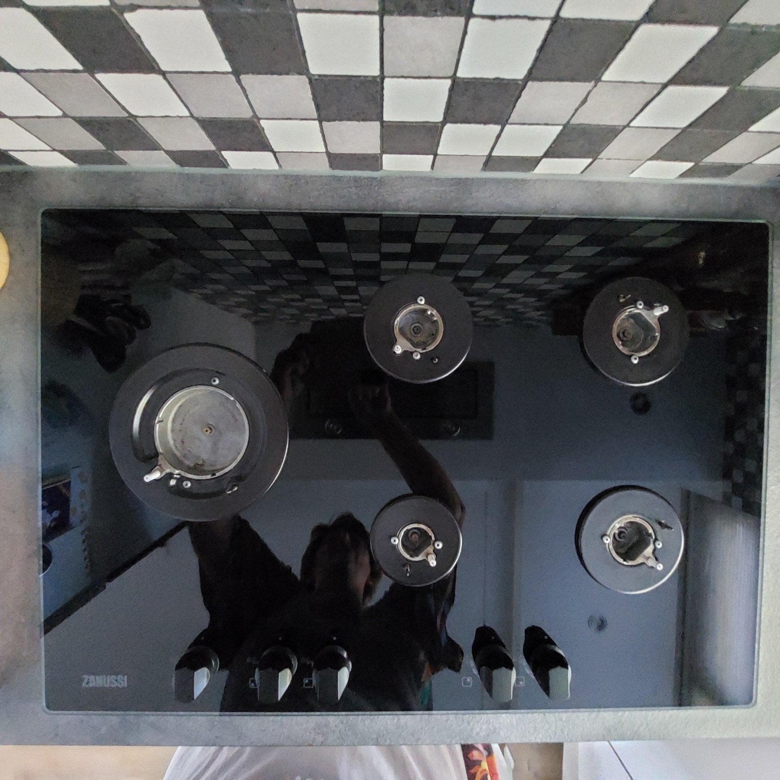 Zanussi Inbouw Gaskookplaat Zwart Glas 51x74 cm, Ophalen of Verzenden