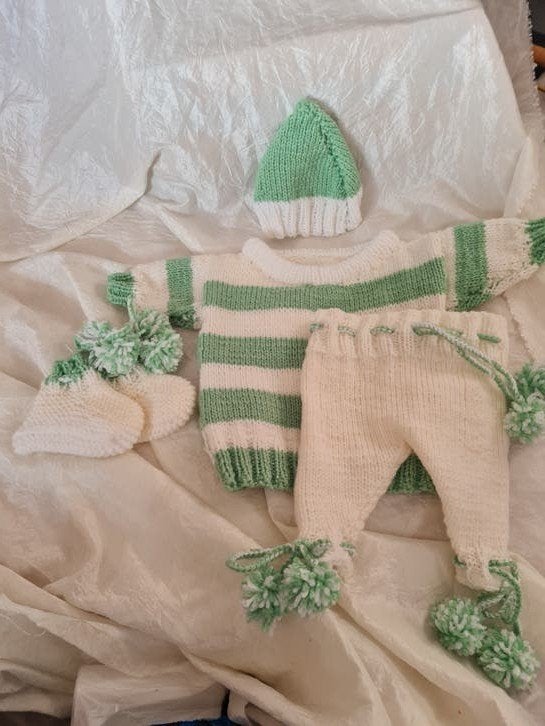 Handgemaakte babykleding set - Nieuw (mt 56/62), Kinderen en Baby's, Ophalen of Verzenden, Nieuw, Handgemaakt, Jongetje of Meisje