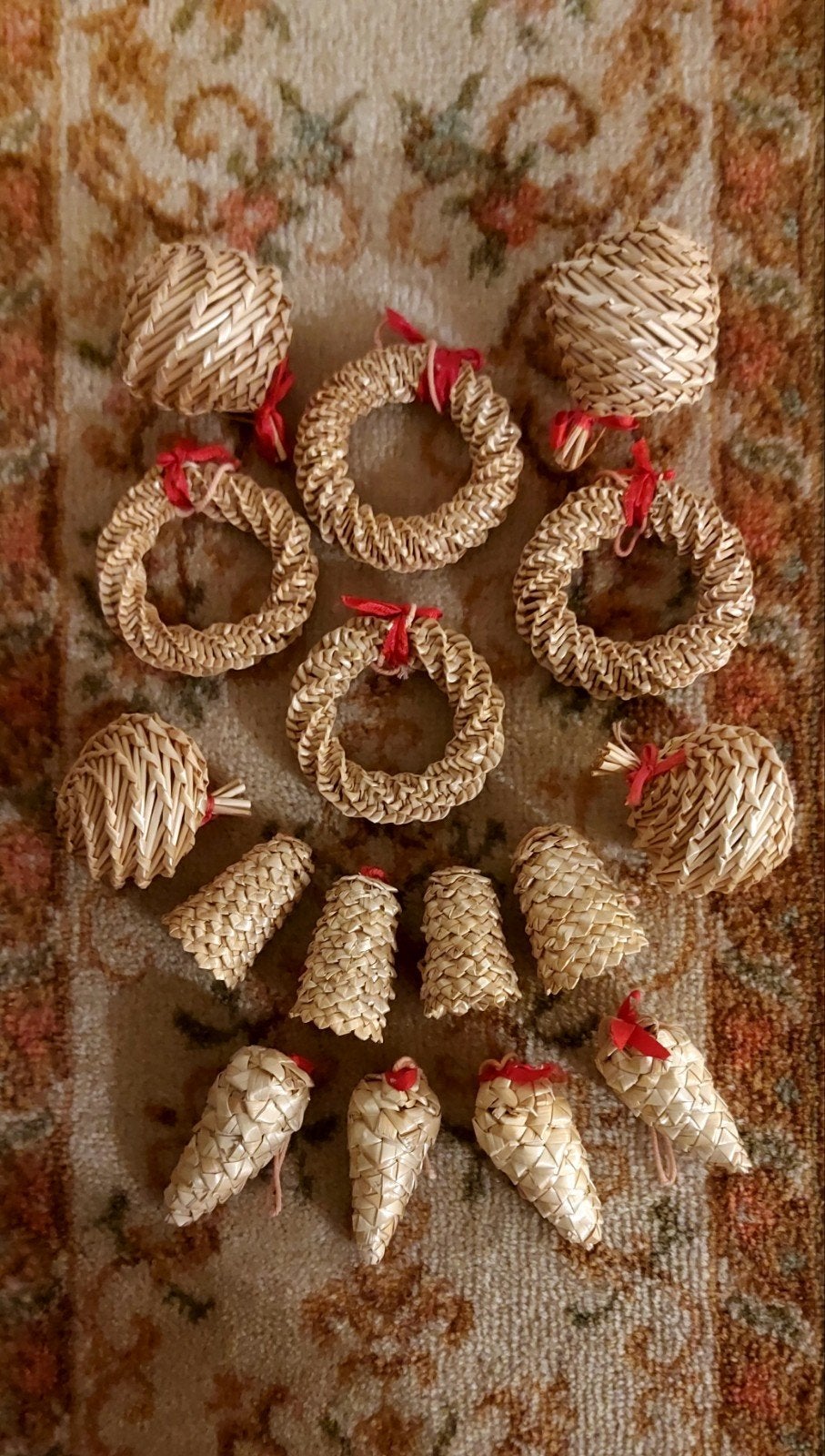 Mooie Vintage kerstversiering strohangertjes, Diversen, Ophalen of Verzenden