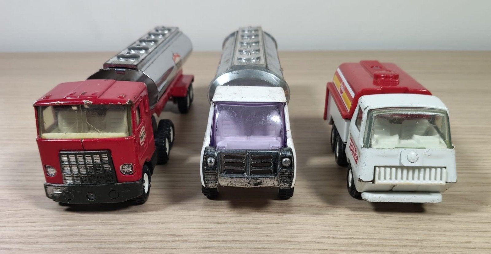 Vintage set van 3 Tonka / Buddy L Tankwagens, Ophalen of Verzenden, Zo goed als nieuw