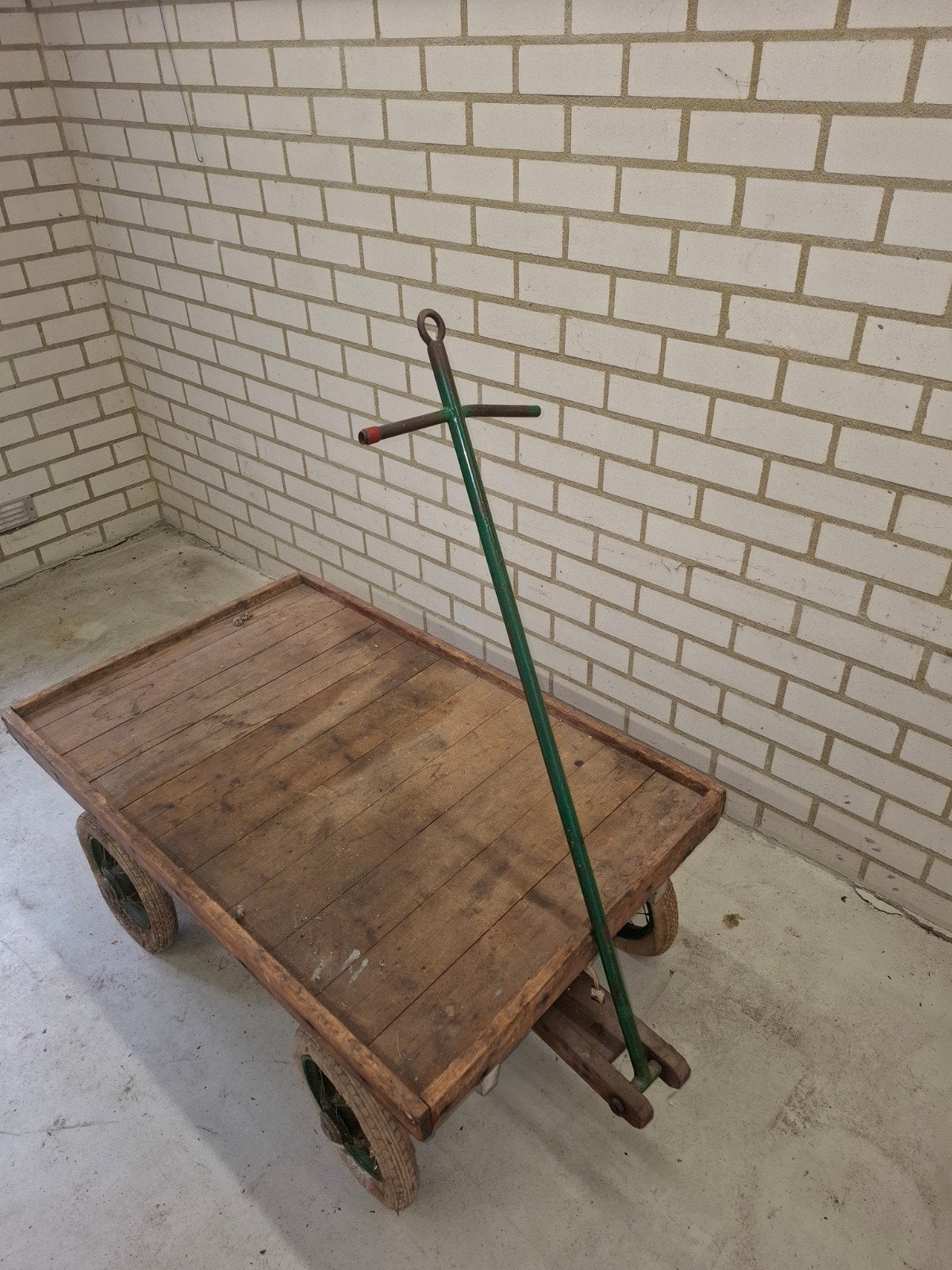 Robuuste houten bolderkar - Ideaal voor tuin en transport, Ophalen, Gebruikt