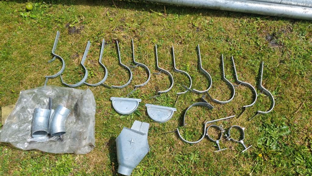 Zinken dakgoot compleet 6 meter (2x3m) met toebehoren, Ophalen