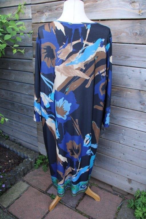 Jurk zwart/ blauw/ bruin Yoek mt 50/52 Vaste prijs, Yoek, Ophalen of Verzenden, Zo goed als nieuw, Jurk