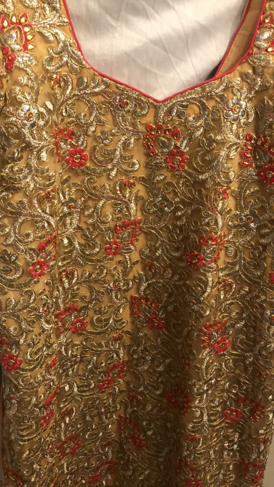 Bollywood Salwar Kameez - Zwaar Bewerkt met Strass, Kleding | Dames, Gelegenheidskleding, Ophalen of Verzenden, Zo goed als nieuw