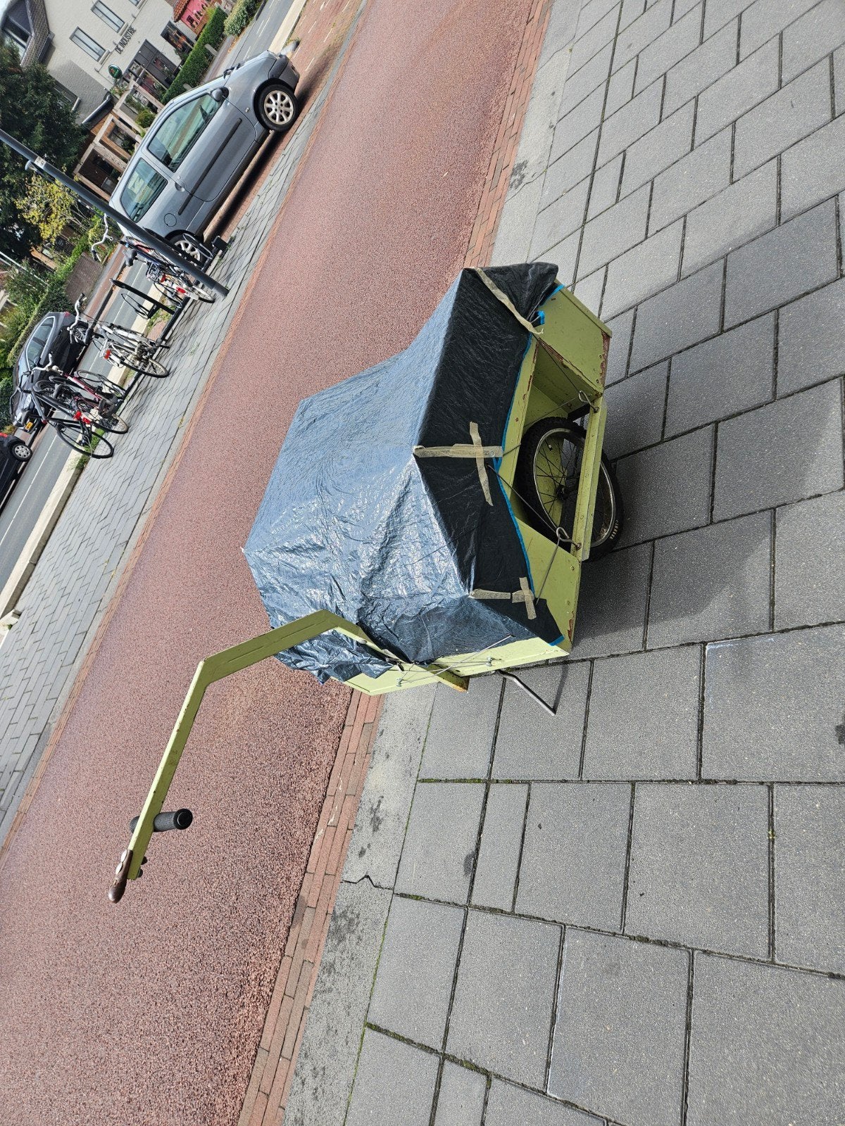 Toffe fietskar voor festivals en kamperen, Fietsen en Brommers, Ophalen, Gebruikt, Bagagekar, 40 tot 60 kg