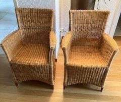 Set van 4 rotan stoelen, Ophalen, Gebruikt, Bruin, Riet of Rotan