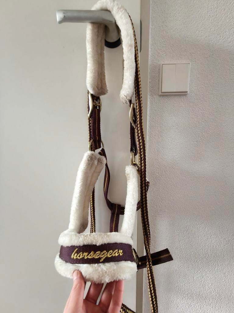 Halster met touw, Horsegear Lyx, Dieren en Toebehoren, Paarden en Pony's | Hoofdstellen en Tuigage, Zo goed als nieuw, Ophalen of Verzenden