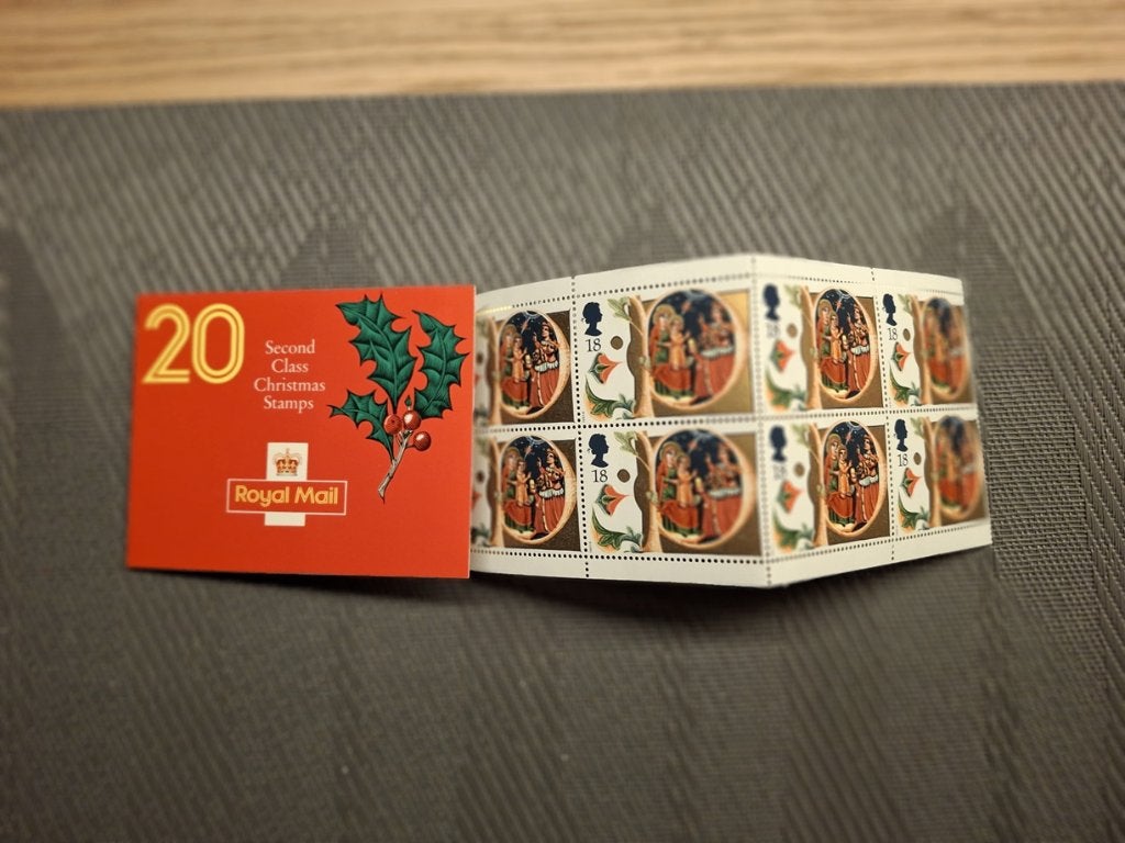 postzegelboekje engeland kerst 1991 HB 0-130 met rand, Verzenden, Postfris