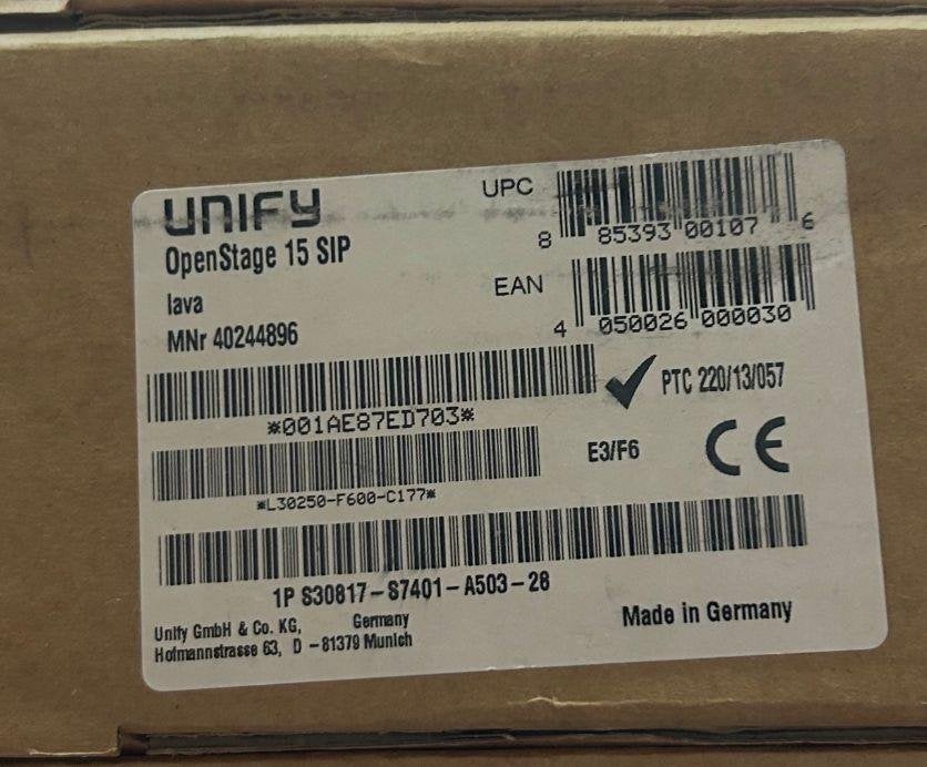 Siemens Unify Mitel Atos OpenStage 15 SIP S30817-S7401-A503, Ophalen of Verzenden, Nieuw