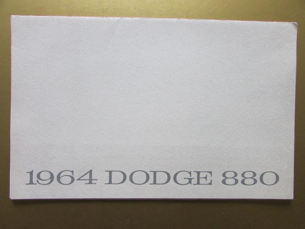 1964 Dodge 880 portfolio, Engels, Ophalen of Verzenden, Zo goed als nieuw, Overige merken