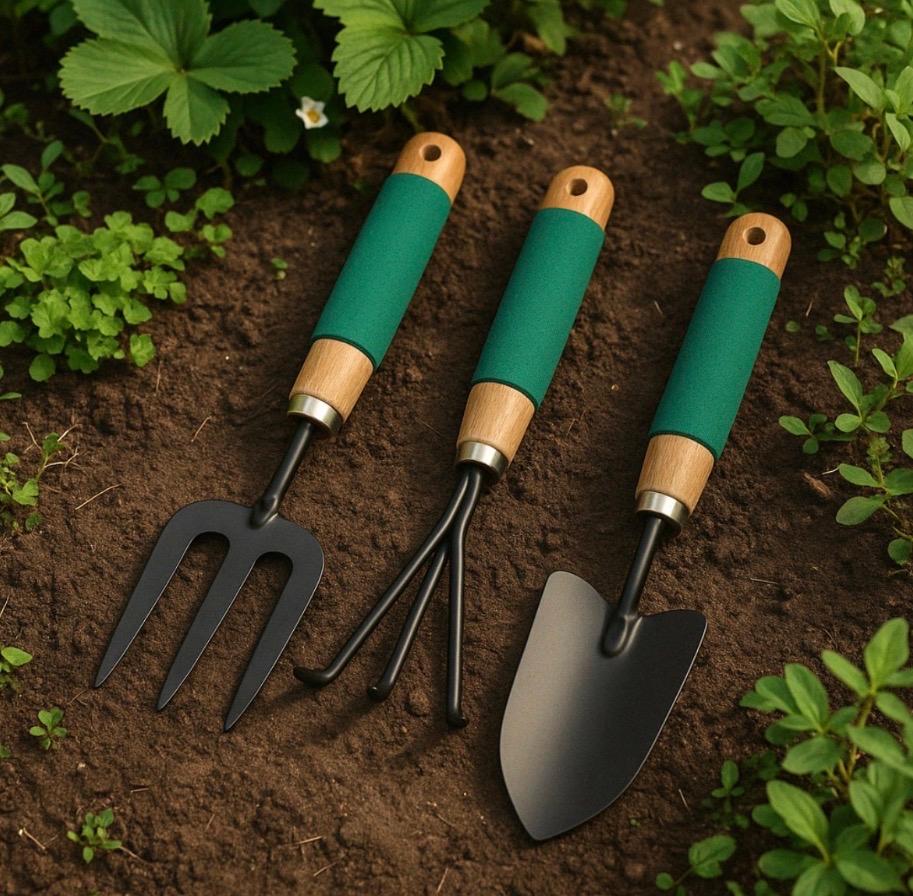 Kinzo Tuin Gereedschap Set - 3-delig, Tuin en Terras, Hand-tuingereedschap, Ophalen of Verzenden, Nieuw, Overige soorten