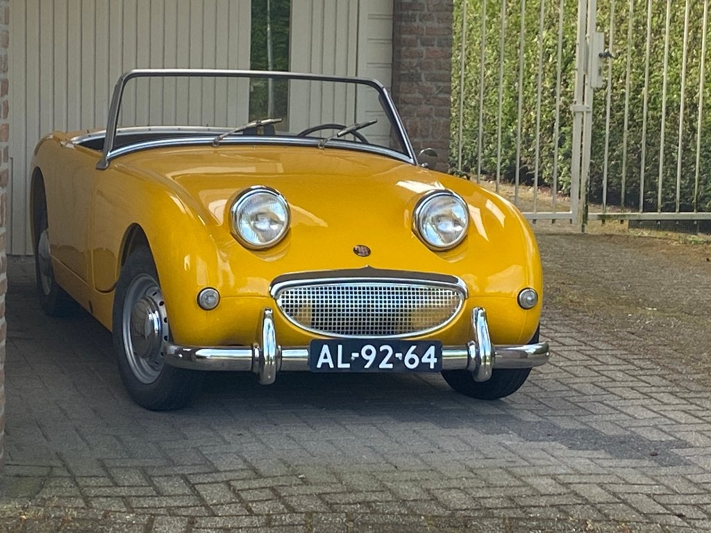Austin-Healey Sprite MK1 Frogeye Kikkeroog geel, Cabriolet, Overige kleuren, Handgeschakeld, 44 pk