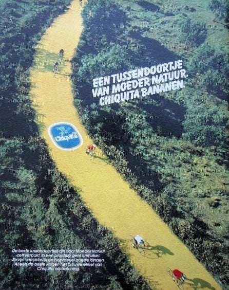8 oude advertenties reclames Chiquita 80-81 banaan bananen, Ophalen of Verzenden, Huis en Inrichting