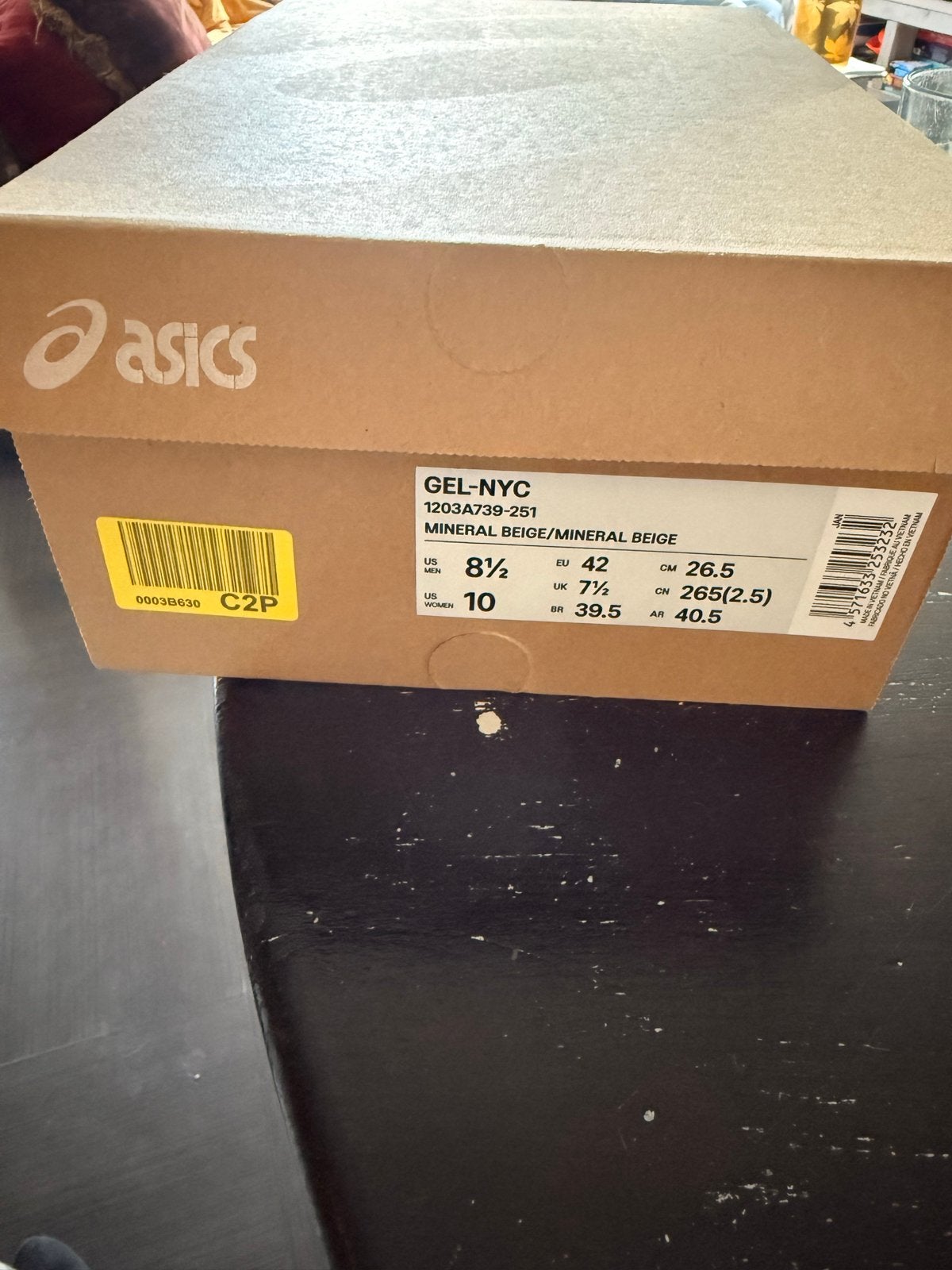 ASICS GEL-NYC Sneakers - Nieuw in doos, Maat 42, Kleding | Dames, Schoenen, Ophalen of Verzenden, Nieuw, Beige, Sneakers of Gympen