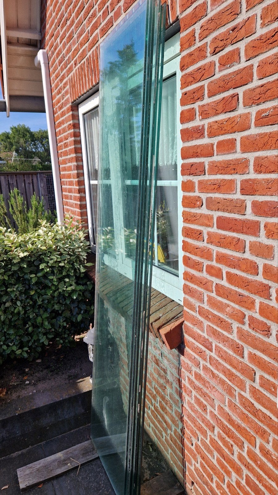Complete Glazen Wand (6 panelen 230x54cm) incl. Profielen &, Doe-het-zelf en Verbouw, Glas en Ramen, Ophalen, 160 cm of meer, Glasplaat