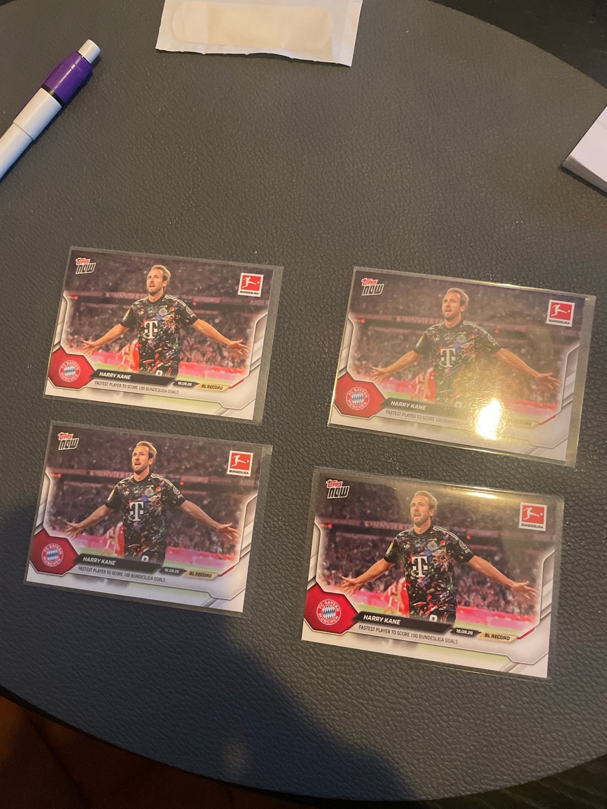 Harry Kane Topps Now Bundesliga Record Kaarten (4 stuks), Ophalen of Verzenden, Zo goed als nieuw, Buitenlandse clubs, Spelerskaart