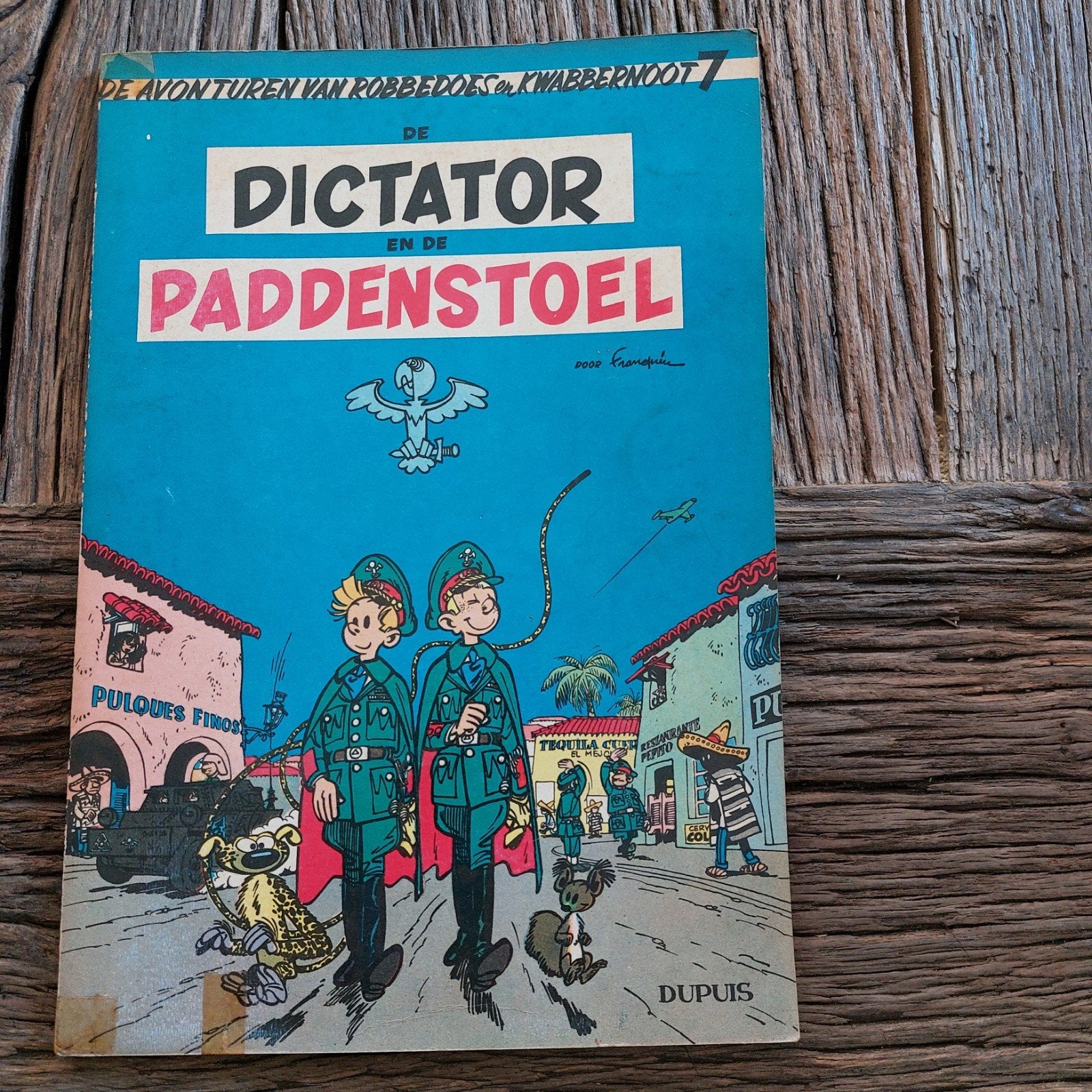 Oude Robbedoes en Kwabbernoot 1e druk nr 7 1956, Eén stripboek, Ophalen of Verzenden, Gelezen