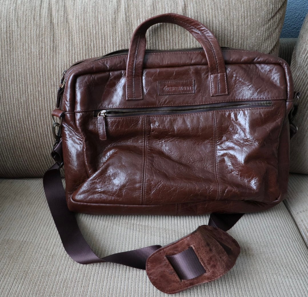 Premium laptoptas / aktetas van 1e klas echt Turks leer.

 , Overige merken, Gebruikt, Bruin, Ophalen of Verzenden