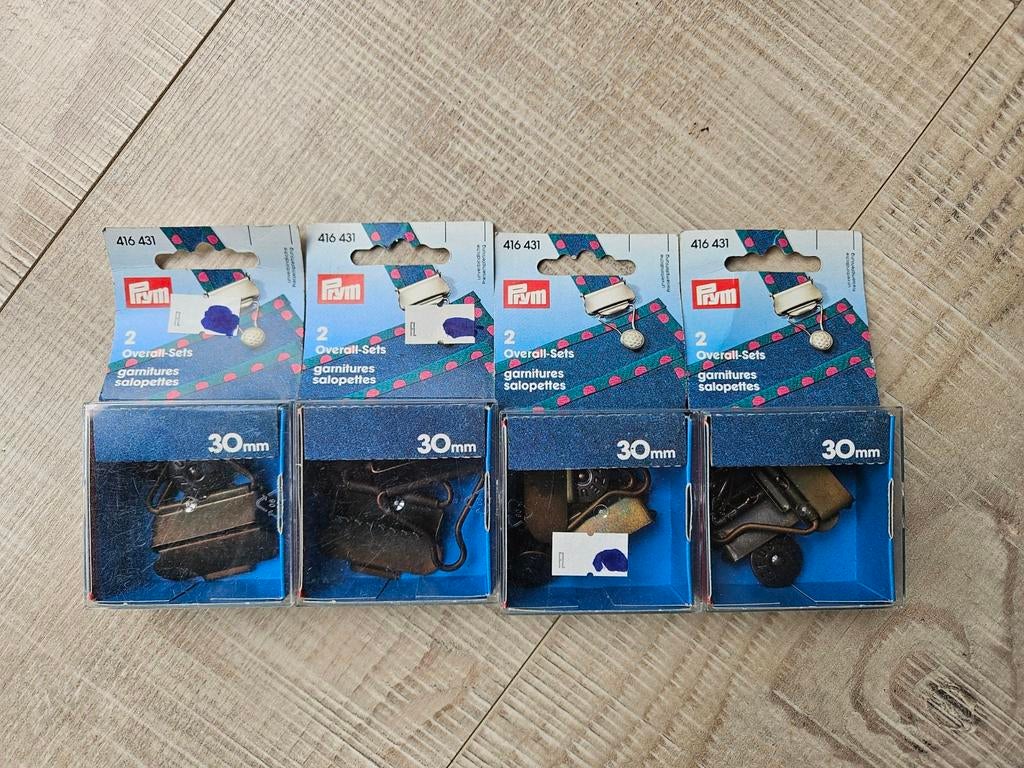 4x Prym Overall-Sets 30mm - Nieuw, Ophalen of Verzenden, Nieuw, Overige typen