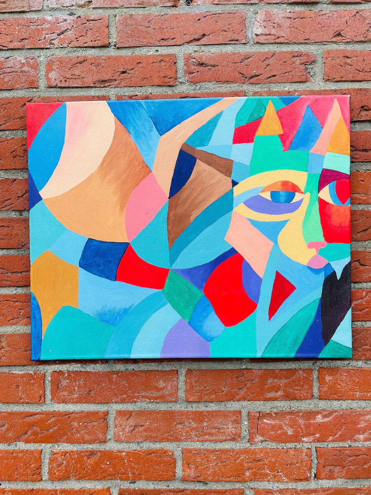 Hedendaagse kunst schilderij, Ophalen of Verzenden