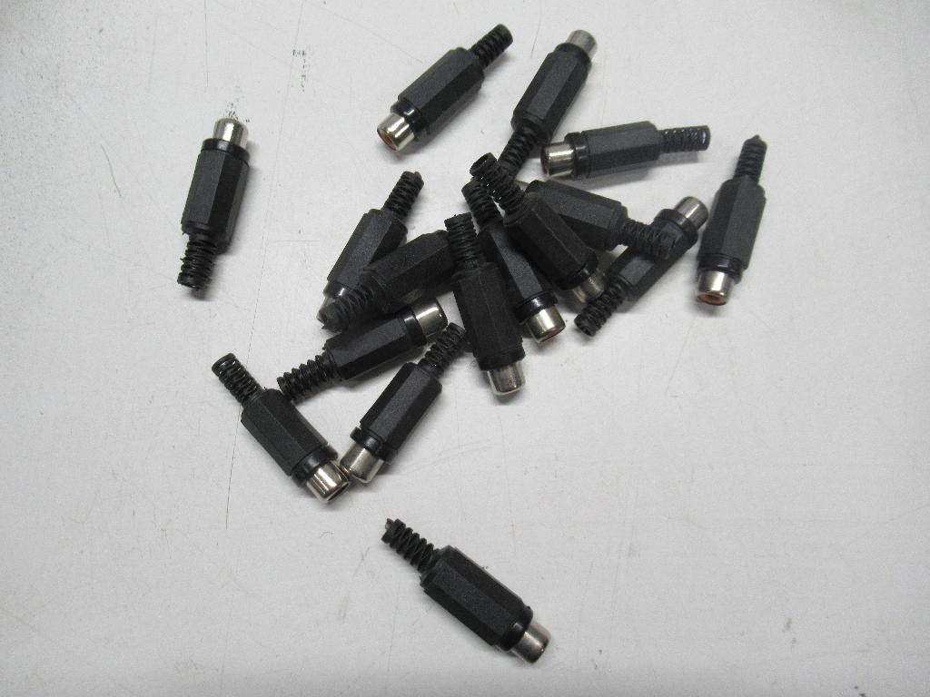 3284				RCA contraplug;  zwart, Nieuw, Ophalen of Verzenden, Apparatuur