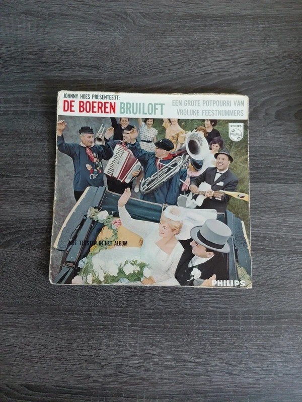 Johnny Hoes presenteert: De Boeren Bruiloft LP, Gebruikt, 10 inch, Voor 1960, Ophalen of Verzenden