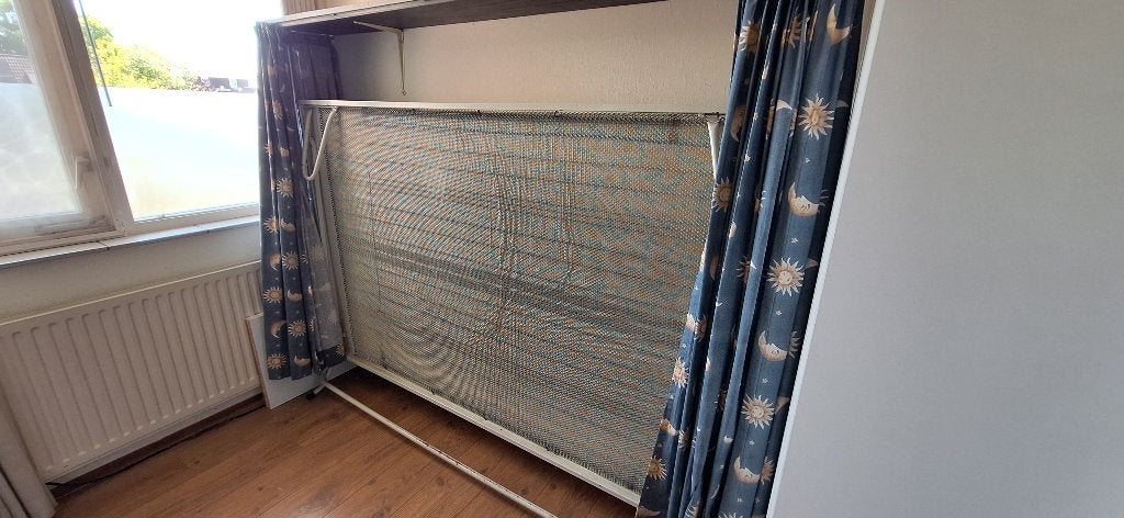 Gratis af te halen Opklapbed, Huis en Inrichting, Slaapkamer | Bedden, Ophalen, Gebruikt, 190 cm of minder, Twijfelaar