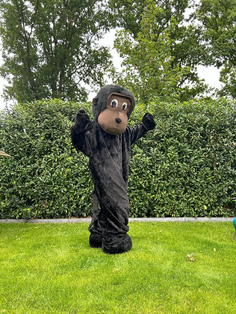 Te huur: Aap-kostuum, Mascotte, Masked Singer, Carnaval, Hobby en Vrije tijd, Feestartikelen | Verhuur, Ophalen of Verzenden, Zo goed als nieuw