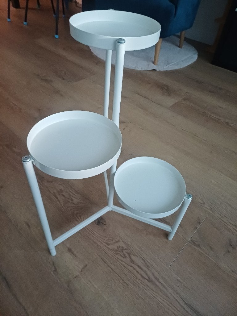 Plantenstandaard ikea olivblad, Minder dan 55 cm, Gebruikt, Metaal of Aluminium, Rond