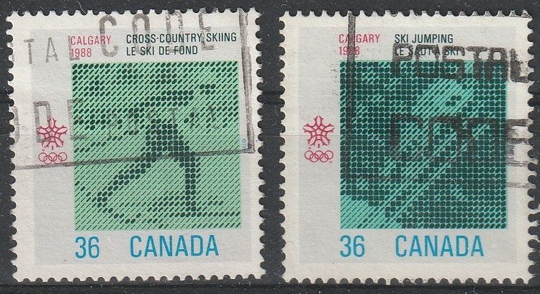 4234. Canada 1066/67 gest. Olymp. Spelen, Postzegels en Munten, Ophalen of Verzenden, Gestempeld, Noord-Amerika