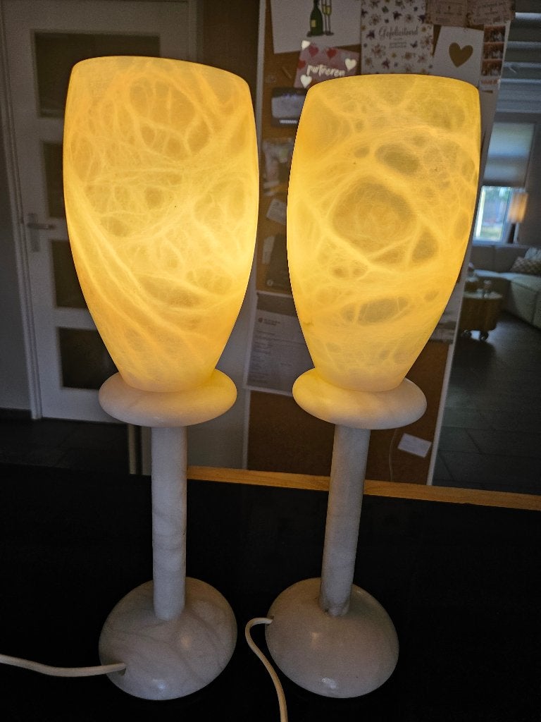 2x  vintage albast lamp, Overige materialen, Overige typen, Overige merken, Vintage